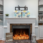 28 inch Recessed Electric Fireplace Insert with Realistic Flame Effect